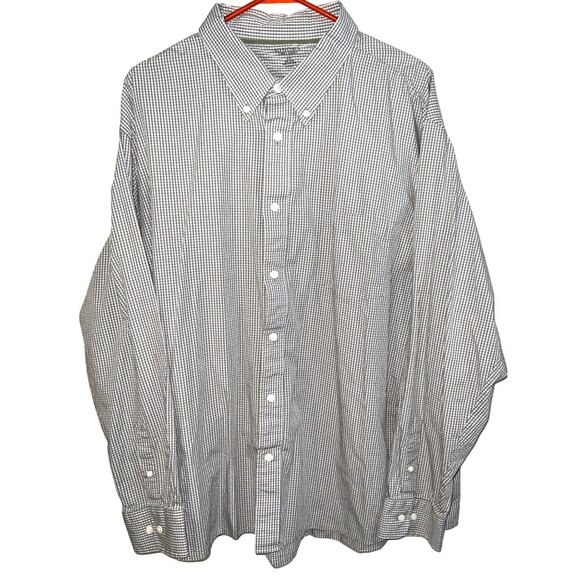 Sonoma Life+Style Mens XXL Button-Up Shirt 100% Cotton Brown White Checkered - Picture 1 of 3